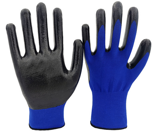 Nitrile Industrial Working Gloves - 72 Pairs (Blue)